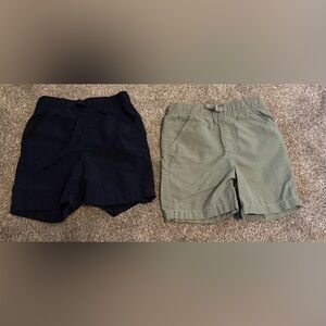Set of 2 jumping beans chino shorts Navy & Sage Green Drawstring 3T Toddler Boy